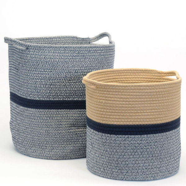 Rosecliff Heights S/2 SOFT STORAGE BASKETS Wayfair Canada